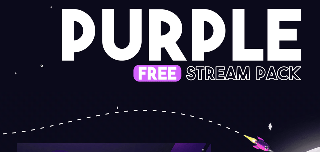 Бесплатный набор оверлеев Purple Stream