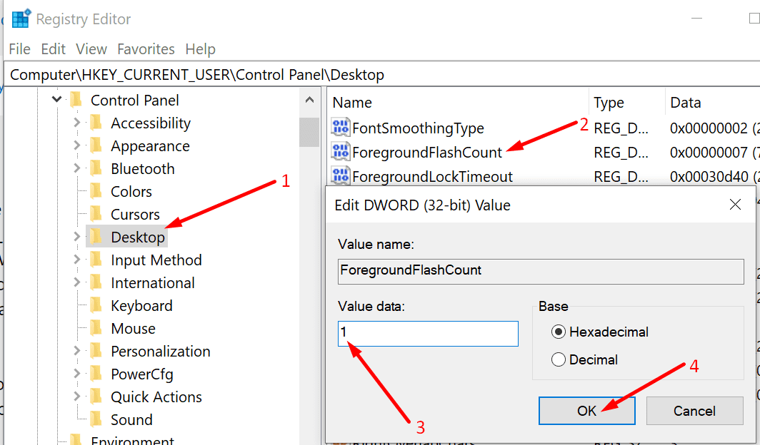 etualalla flash count -näppäin windows 10