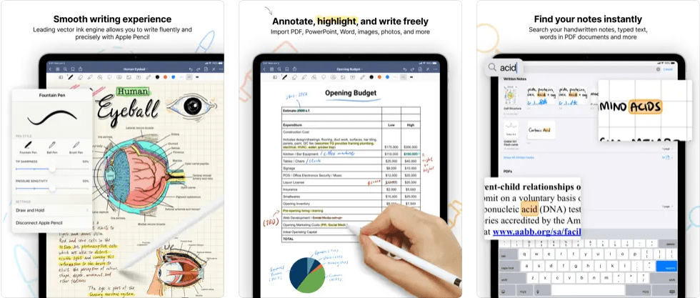Cea mai bună aplicație pentru luarea de note pentru iPad GoodNotes 5