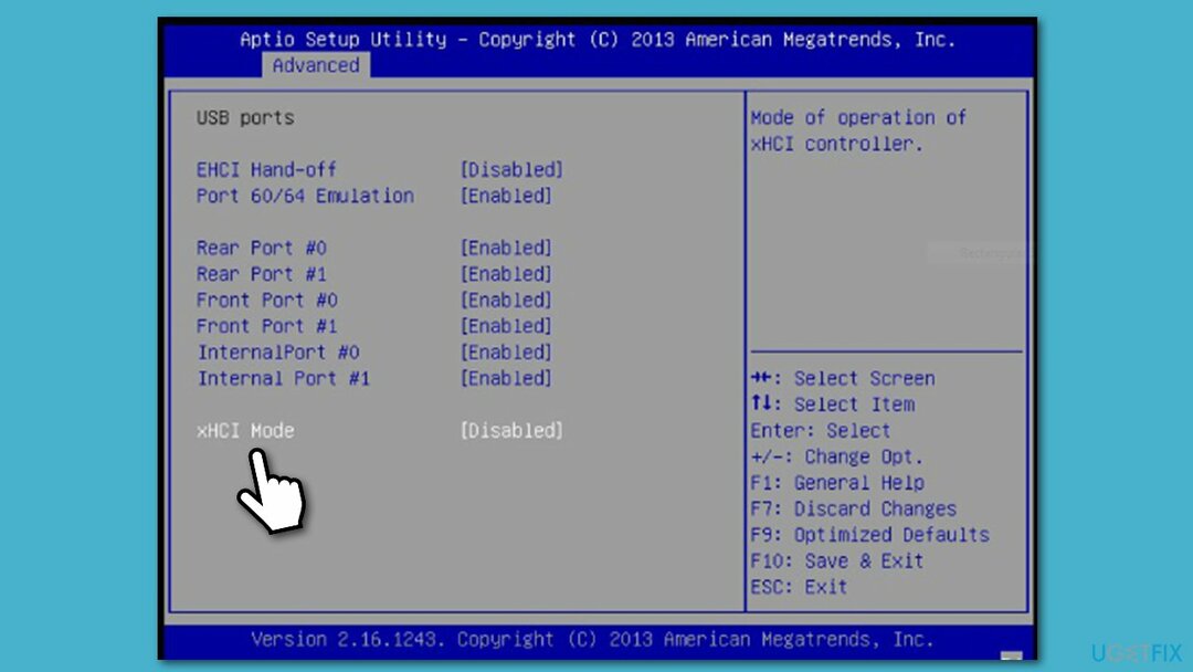 Povolte řadič xHCI v systému BIOS