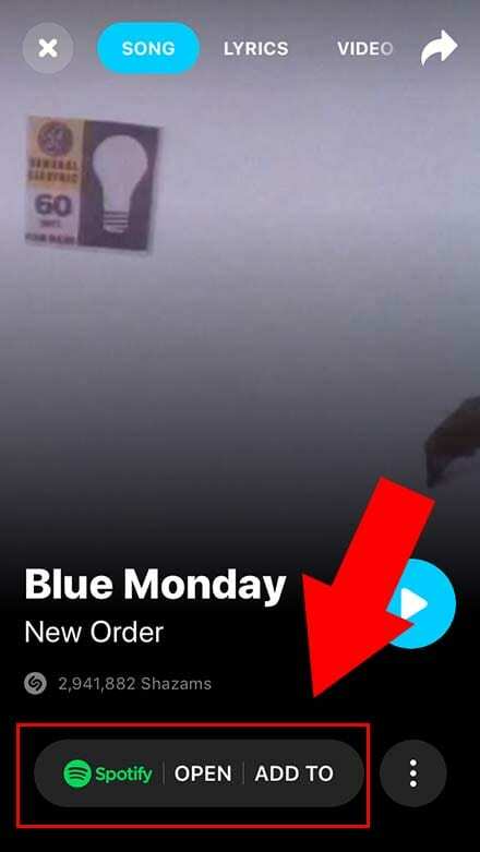 Spotify iOS - Shazam-integraatio