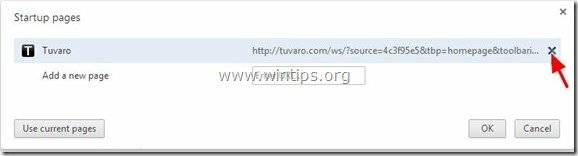 удалить-Tuvaro-Start-page-Chrome