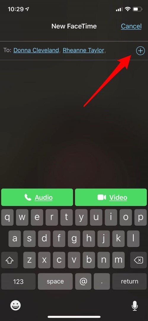 ajouter quelqu'un à appeler dans l'application facetime