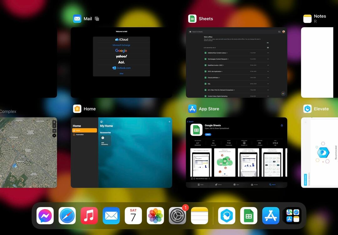 Obtenir App Switcher à l'aide de gestes iPad