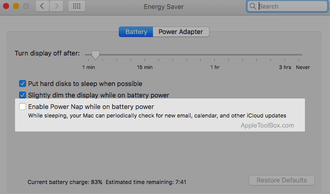 Power Nap engedélyezése Macbookon, Útmutató