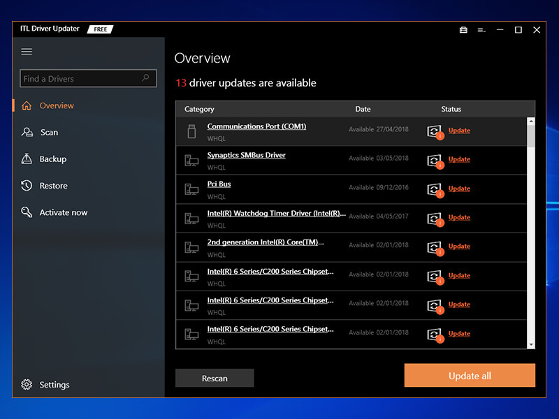 ITL Driver Updater - Actualizador de controladores gratuito