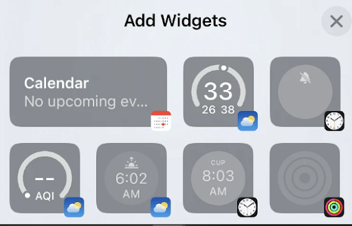 Ändern Sie die Widgets