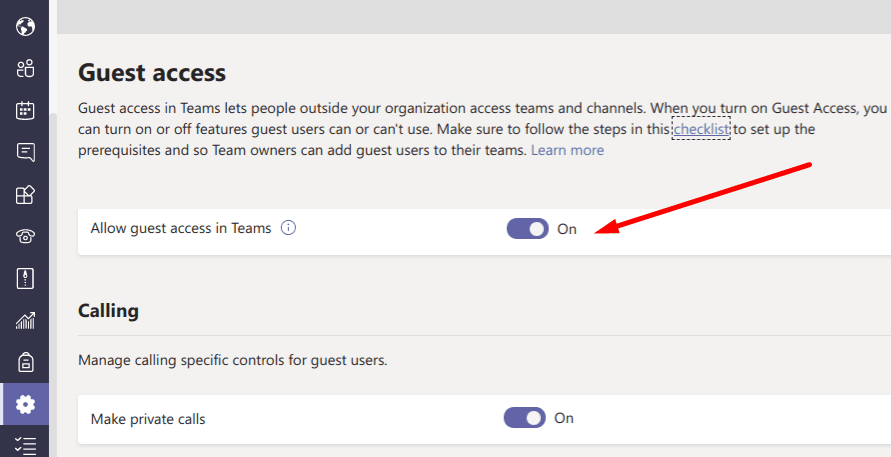Να επιτρέπεται η πρόσβαση επισκέπτη στο Microsoft Teams