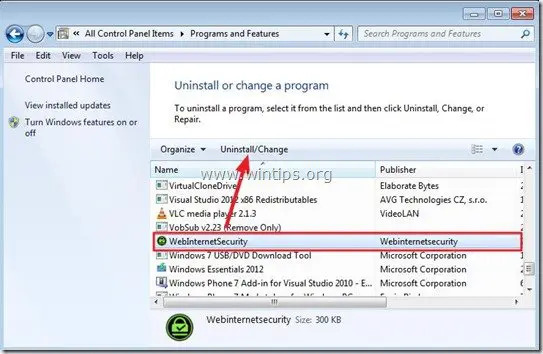 uninstall-webinternetsecurity