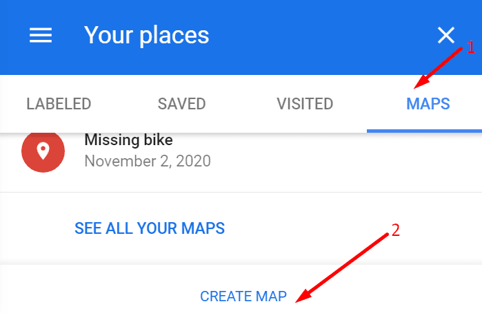मानचित्र बनाएं Google मानचित्र