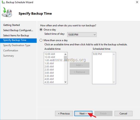 ajakava server 2016 automaatne varundamine