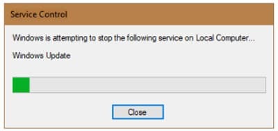 Proces pro zastavení postupu aktualizace systému Windows