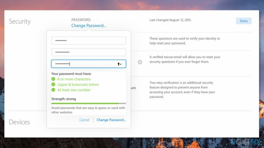 Измените пароль Apple ID, чтобы исправить ошибку «Не удалось завершить покупку» на Mac