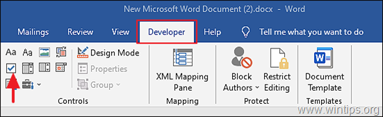 Ajouter des cases à cocher dans les documents Word