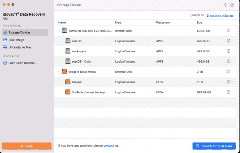 Récupération de données iBoysoft pour Mac