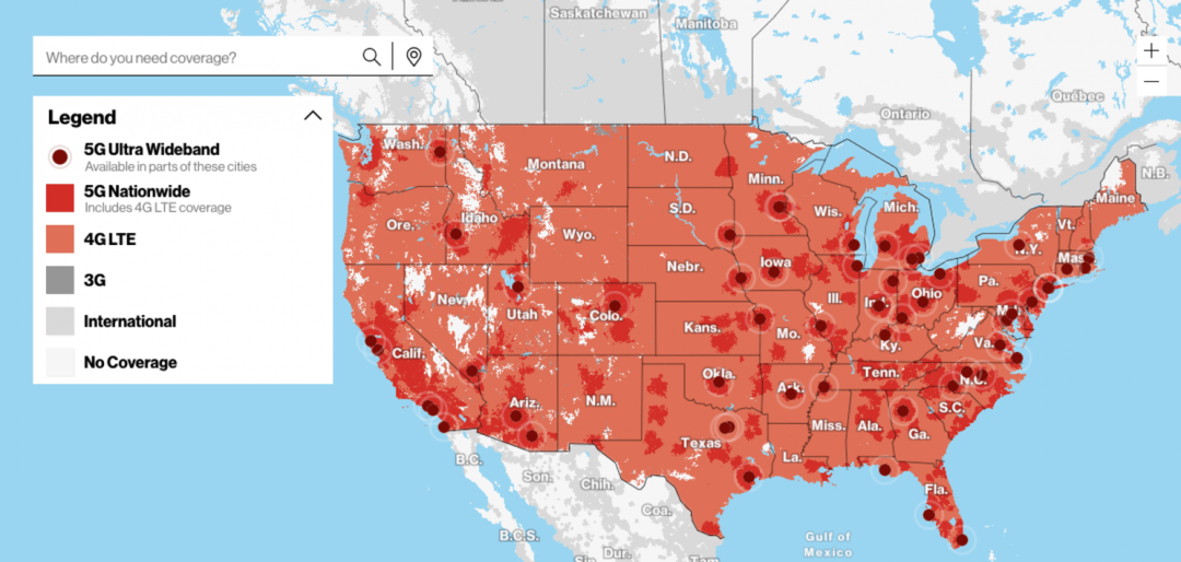 verizon 4 és 5g hálózat