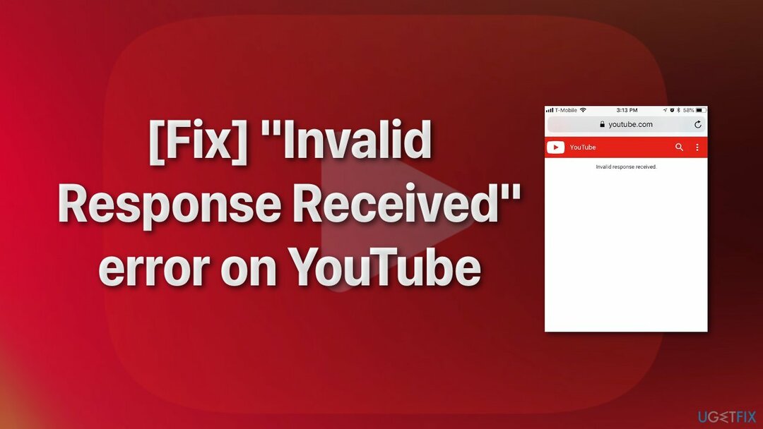 שגיאה " התקבלה תגובה לא חוקית" ב-YouTube