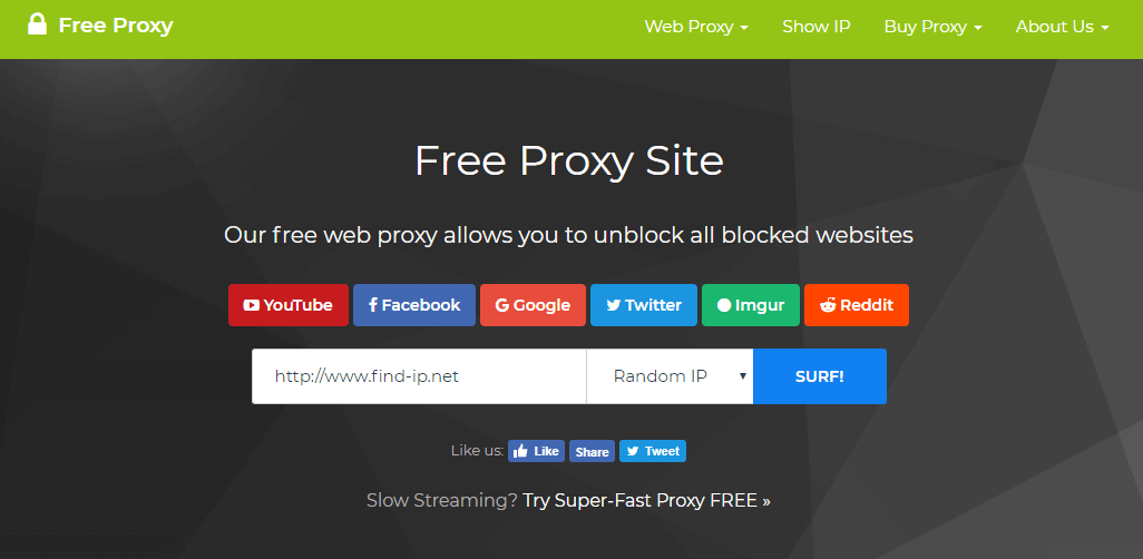 Proxy-site - Gratis proxy-websites