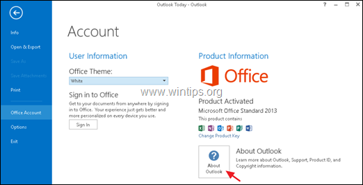 เกี่ยวกับ Outlook - เวอร์ชันสำนักงาน