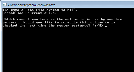 Prompt di Chkdsk