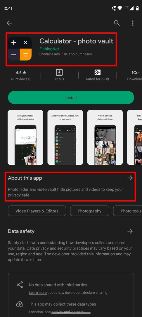 Snímek obrazovky pro naučení se kontrolovat složité aplikace pro Android