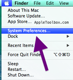 rendszerbeállítások Mac OSX
