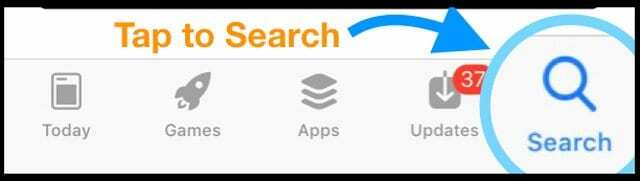 možnosť vyhľadávania v aplikácii App Store