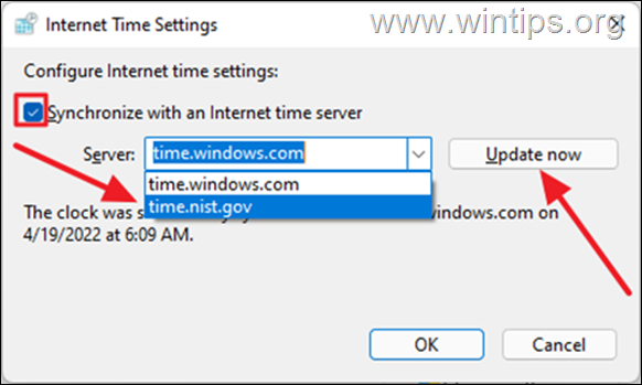 შეასწორეთ Windows არ სინქრონიზებს დროს