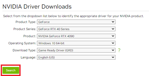 Ieškoti Nvidia tvarkyklės parsisiųsti