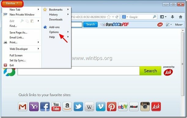 verwijder-vandoctopdf-werkbalk-firefox