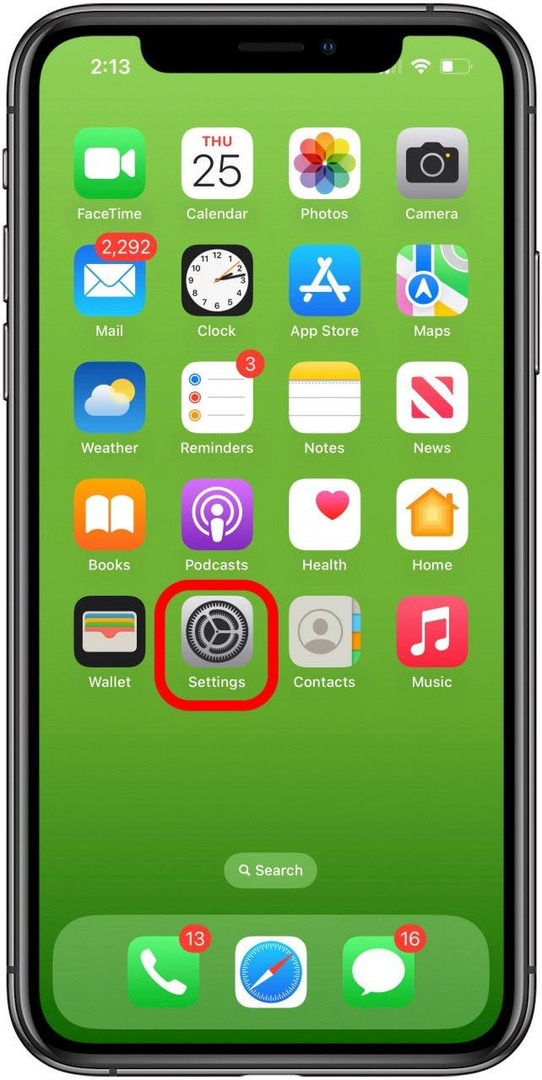 אפליקציית הגדרות אייפון