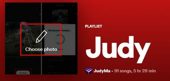 Playlist-Bild ändern Spotify