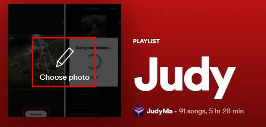 प्लेलिस्ट तस्वीर बदलें Spotify