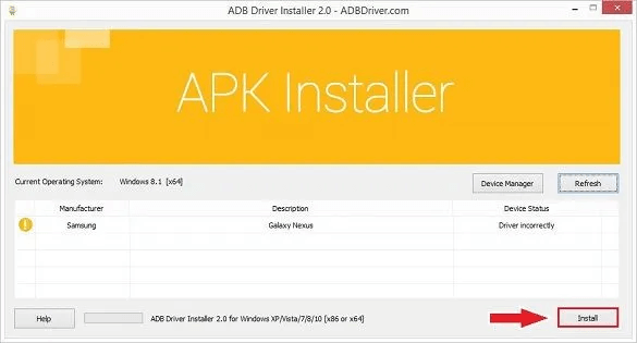 processo di installazione dei driver ADB e Fastboot