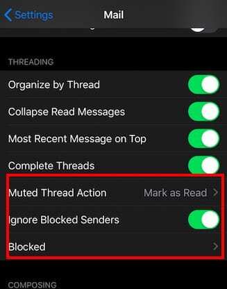 iOS 13 Mail טיפים וטריקים