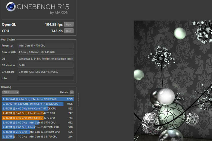 CineBench — oprogramowanie do testów wydajności procesora