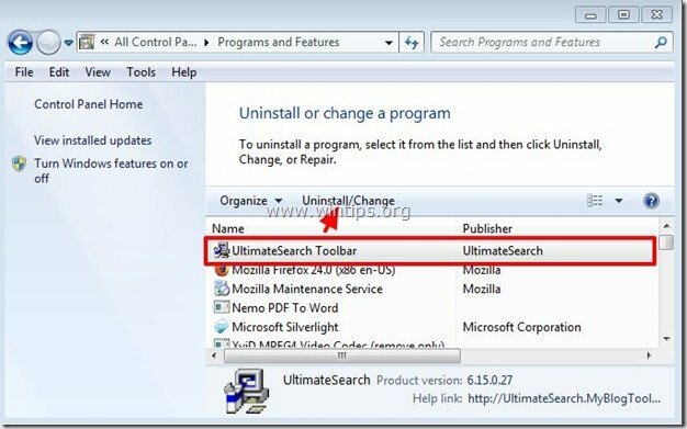 uninstall-ultimatesearch