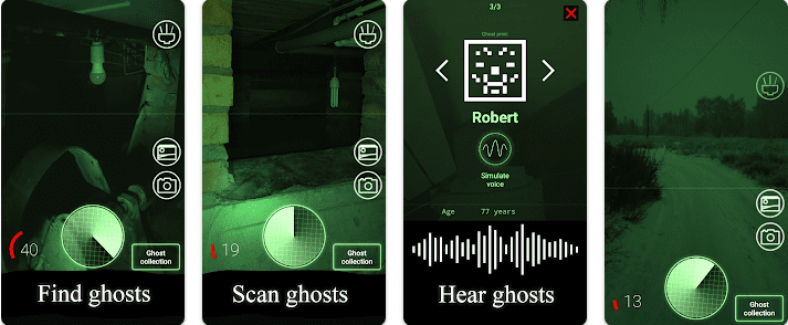Real Ghost detector - Kamera ja haamumetsästäjä -sovellukset