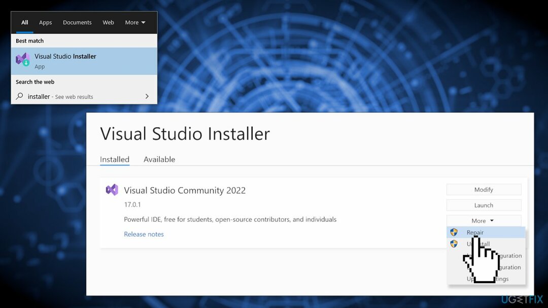 إصلاح Visual Studio