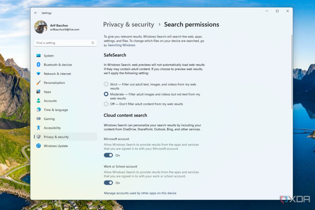 Suchberechtigungen in Windows 11