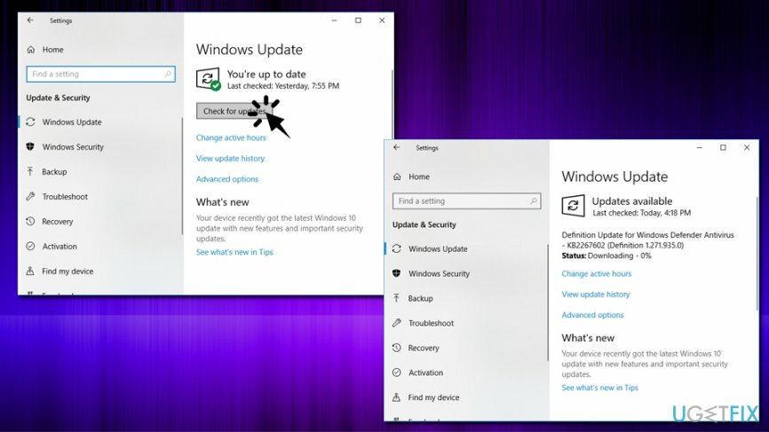 Windows OS-ის განახლება