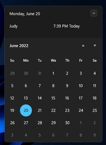 Reloj Barra de tareas Windows 11
