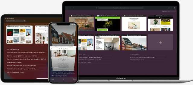 Prehliadač Safari na zariadeniach iPhone, iPad a MacBook