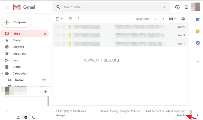 Как просмотреть активность входа в Google Mail 