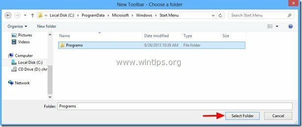 برنامج progrmas-folder-windows-8