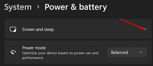 configurações de energia e bateria do windows 11