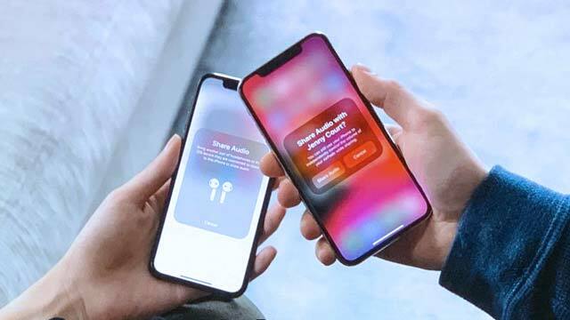 partage audio iPhones et AirPods iOS 13