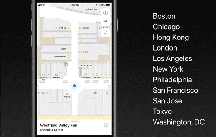 Apple žemėlapiai iOS 11
