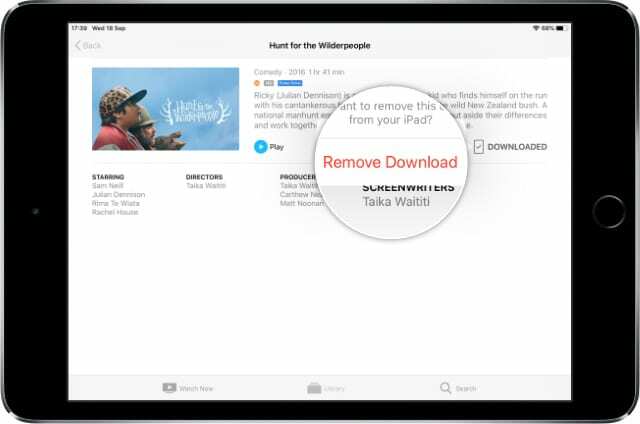 Verwijder de downloadknop in de Apple TV-app op iPad mini