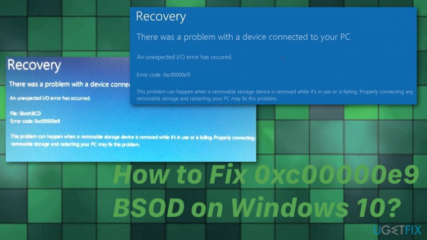 Kuidas parandada 0xc00000e9 BSOD-i Windows 10-s